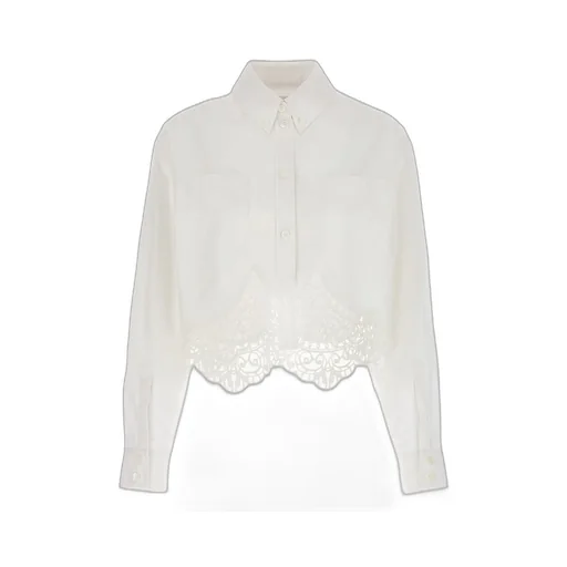 Cropped Crochet Shirt