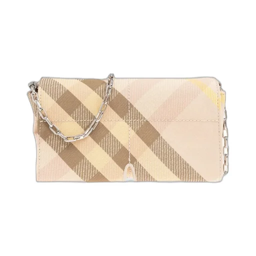 Checked Mini Snip Chain-Linked Clutch Bag