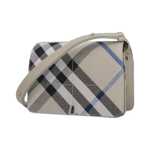 Snip Checked Foldover-Top Shoulder Bag