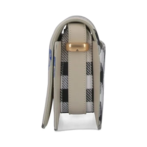 Snip Checked Foldover-Top Shoulder Bag