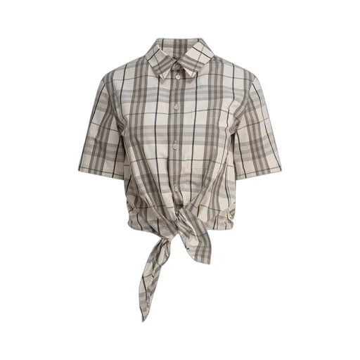 Cropped Checked Shirt