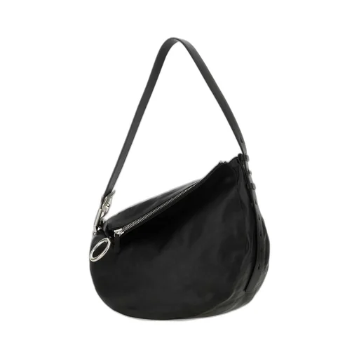 Ring Detailed Zipped Shoulder Bag