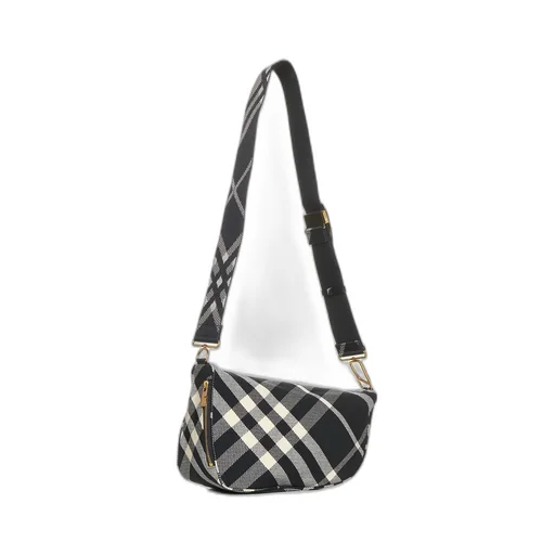 Shield Check Printed Shoulder Bag