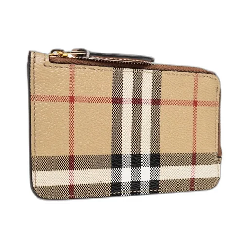 Vintage Checked Zipped Cardholder