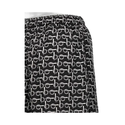 B Print Mid-Waisted Shorts