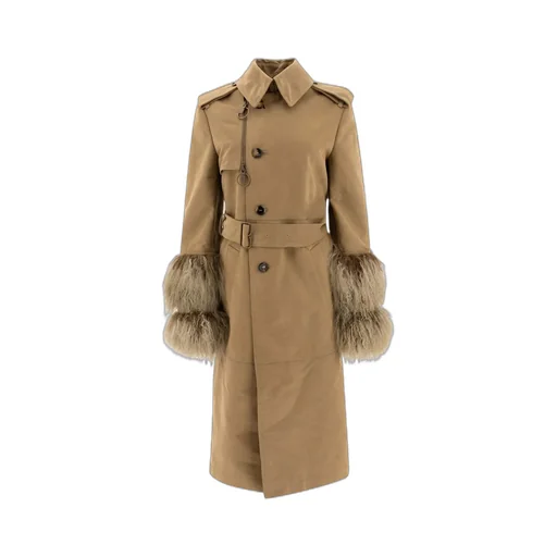 Cuff-Detailed Belted Waist Coat