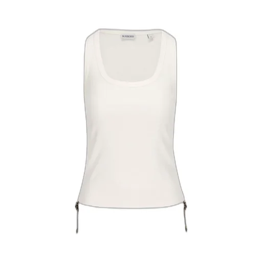 Check Buckle Detailed Ribbed Tank Top
