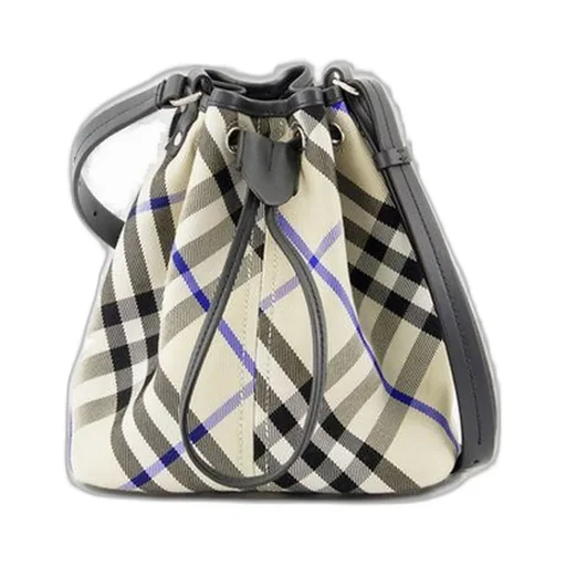 Mini Checked Drawstring Bucket Bag