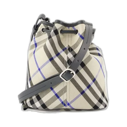 Mini Checked Drawstring Bucket Bag