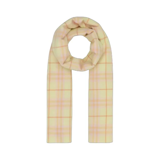 Check-Printed Fringed-Edge Scarf