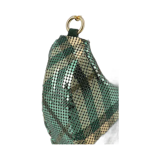 Chainmail-Linked Checked Shoulder Bag