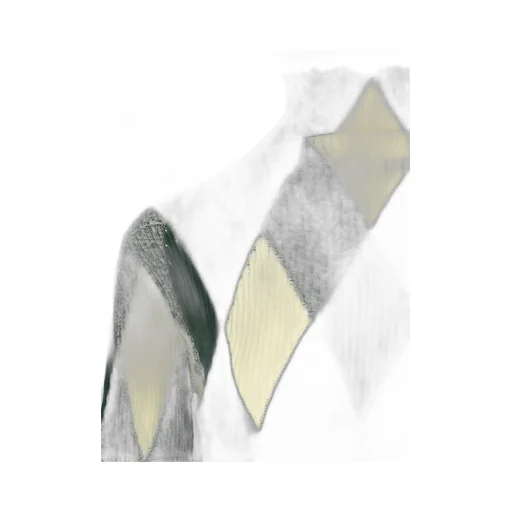 Argyle High-Neck Knit Jumper