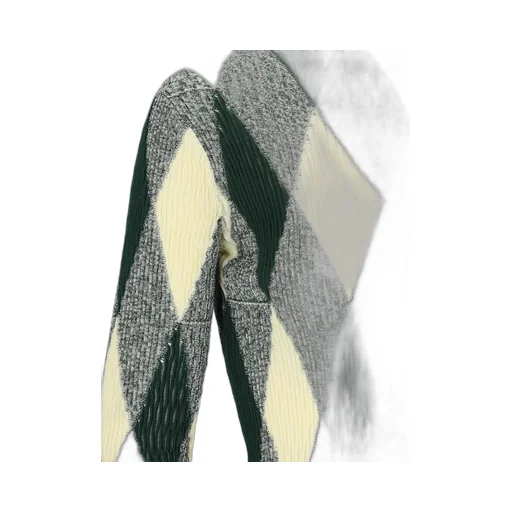Argyle High-Neck Knit Jumper