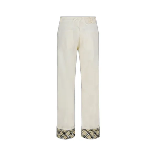 Checkered Logo Patch Straight-Leg Jeans
