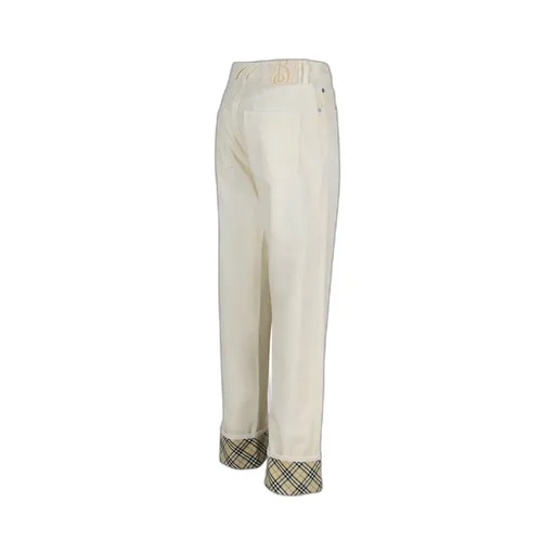 Checkered Logo Patch Straight-Leg Jeans