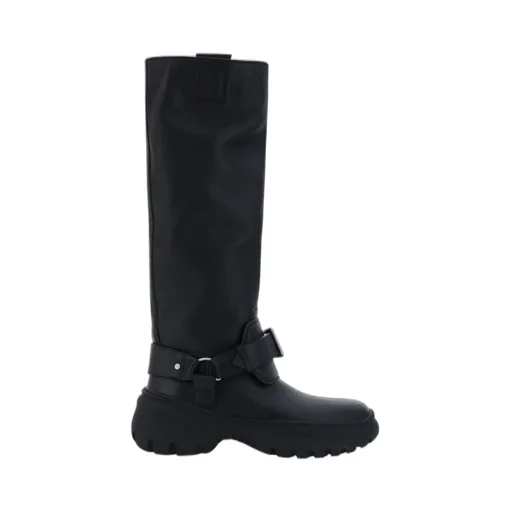 Buckle-Detailed Knee-High Boots