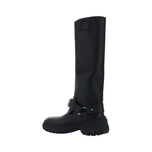 Buckle-Detailed Knee-High Boots