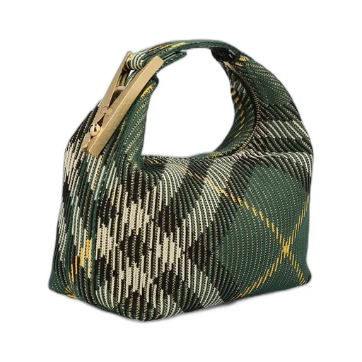 Peg Check-Pattern Zipped Mini Shoulder Bag