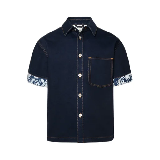 Heavyweight Logo-Patch Buttoned Denim Shirt