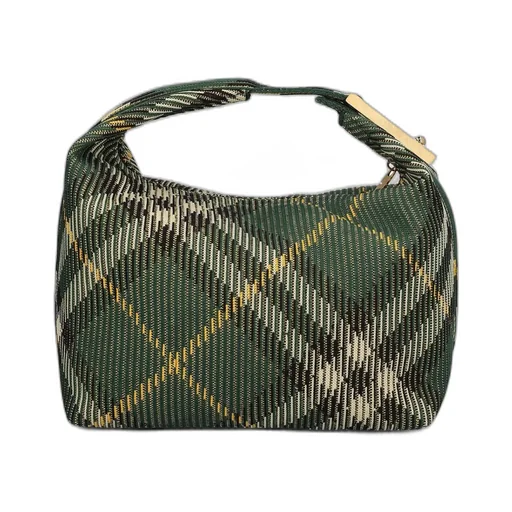 Medium Peg Check-Pattern Tote Bag