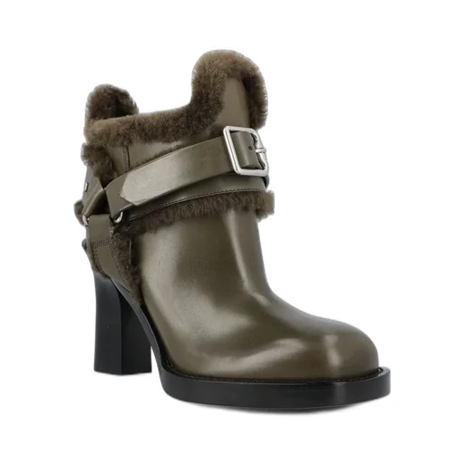 Buckled Round-Toe Ankle Boots