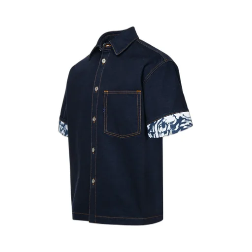 Heavyweight Logo-Patch Buttoned Denim Shirt