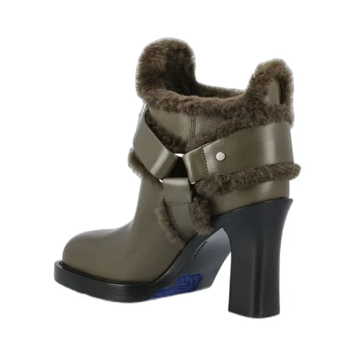 Buckled Round-Toe Ankle Boots