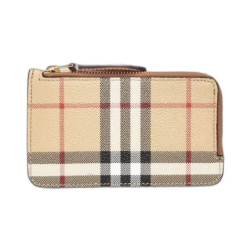 Vintage Checked Zipped Cardholder