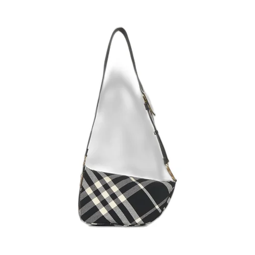 Shield Check Printed Shoulder Bag