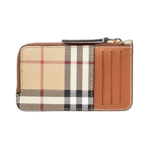Vintage Checked Zipped Cardholder