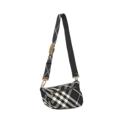 Shield Check Printed Shoulder Bag