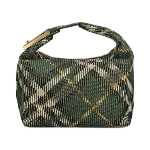Medium Peg Check-Pattern Tote Bag