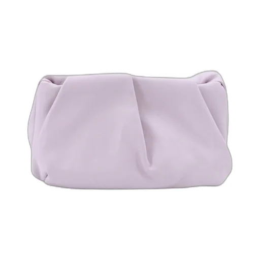 Slouch-Body Flower-Detailed Clutch Bag
