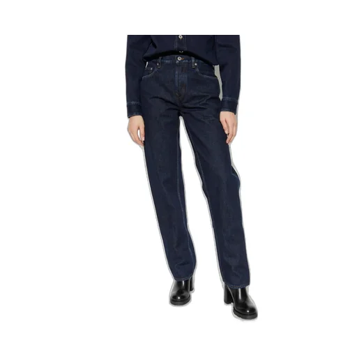 Logo Patch Straight-Leg Jeans