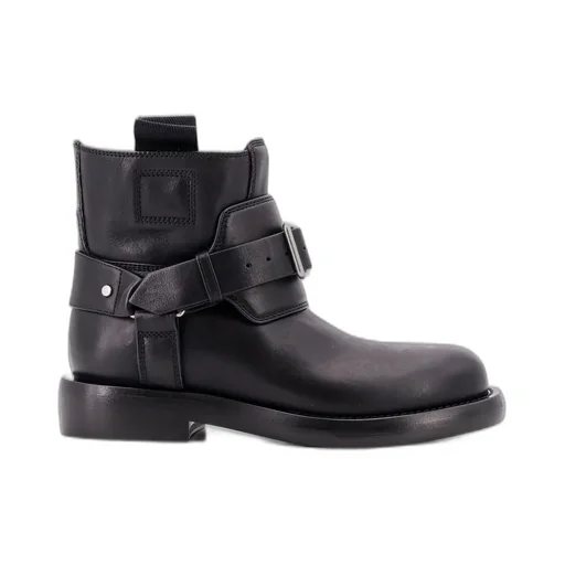 Cobble Buckle-Detailed Ankle Boots