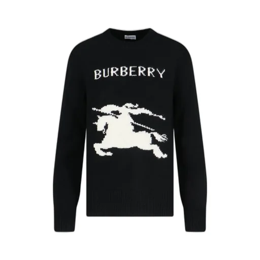 Equestrian Knight Intarsia-Knit Crewneck Jumper