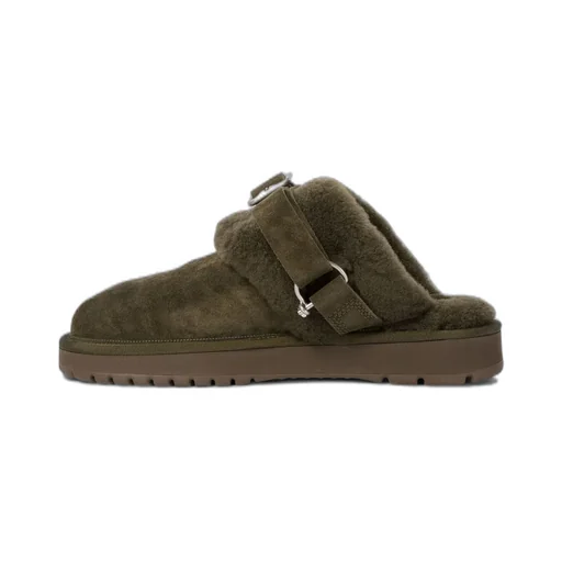 Chubby Buckle Strap Low Slippers
