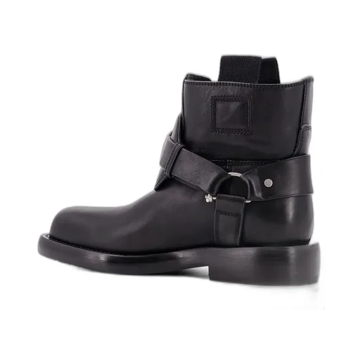 Cobble Buckle-Detailed Ankle Boots
