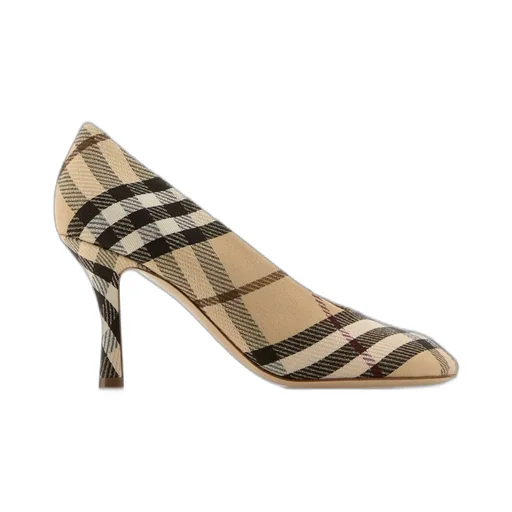 Vintage Check Square-Toe Baby Pumps