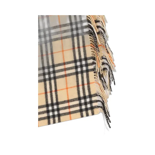 Checked Fringed-Edge Scarf