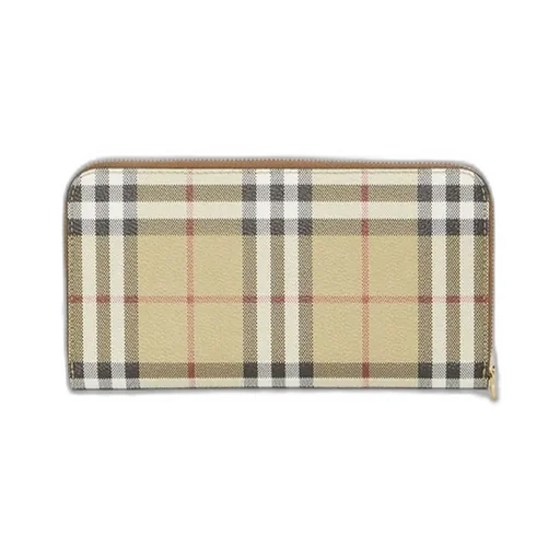Vintage Check Zip-Around Wallet
