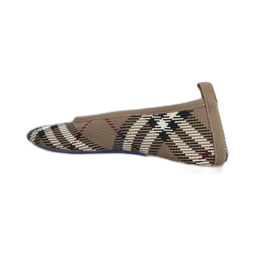 Checked Slip-On Flat Shoes
