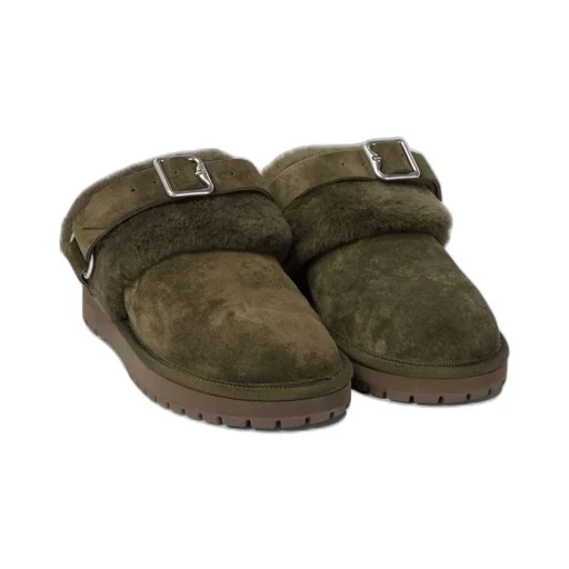 Chubby Buckle Strap Low Slippers