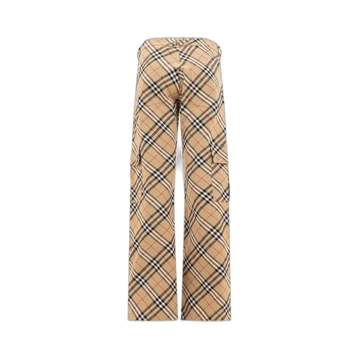 Checked Straight-Leg Cargo Pants