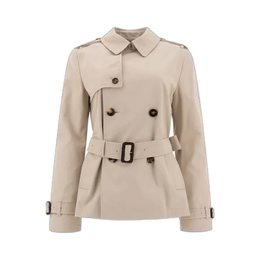 Double Breasted Belted Short Coat
