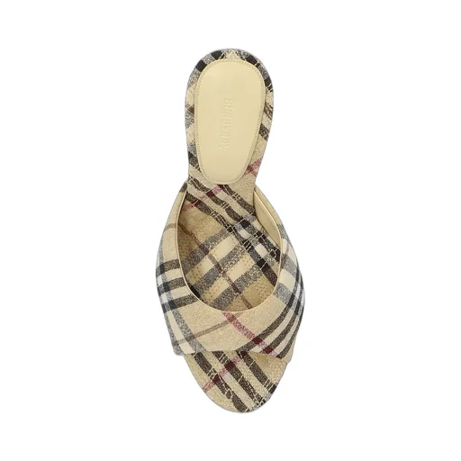 Checked Almond Toe Heeled Sandals