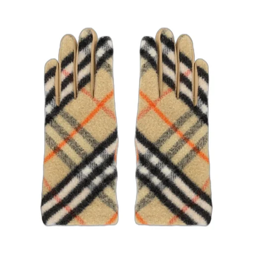 Checkered Panelled Gloves