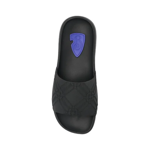 Check Embossed Slip-On Slides