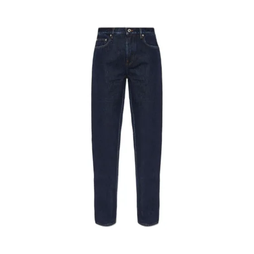 Logo Patch Straight-Leg Jeans