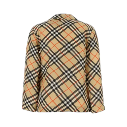 Vintage Check-Printed Buttoned Pajama Top